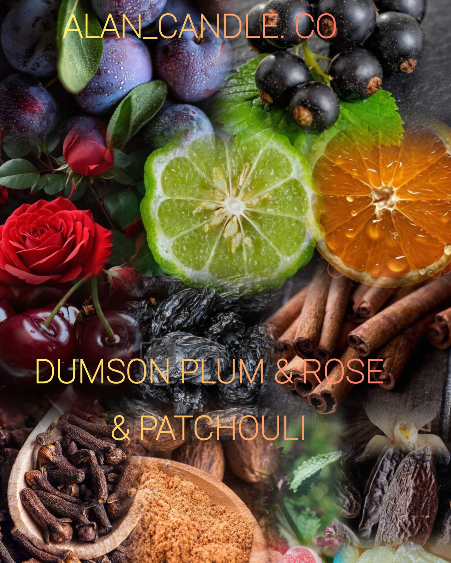 Dumson Plum Rose & Patchouly Candle