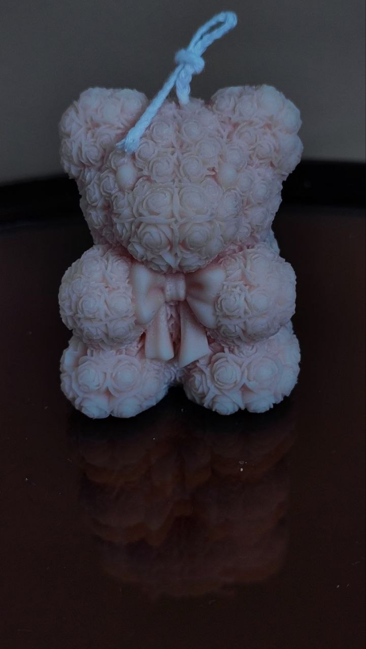 Rose Baby Bear Candles