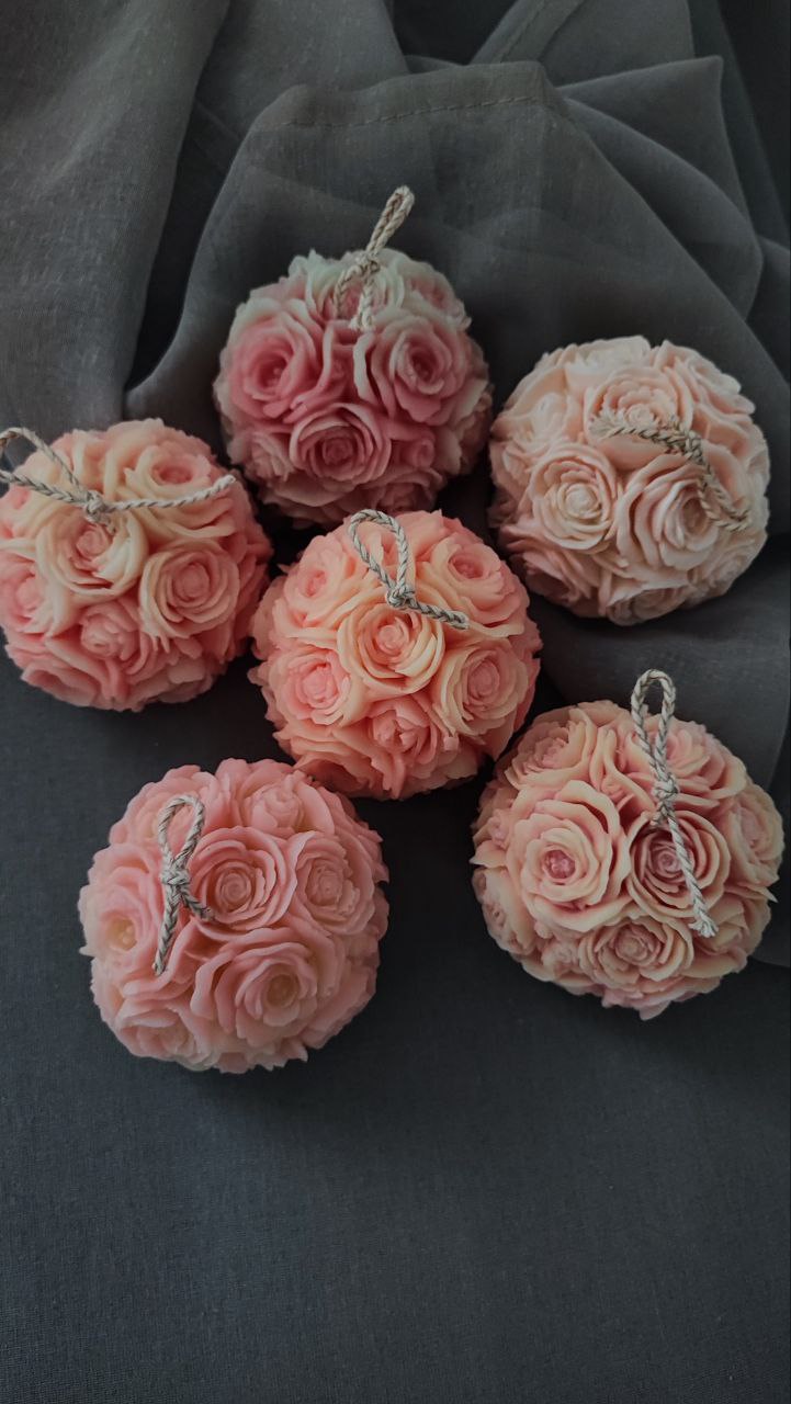Rose Ball Candle