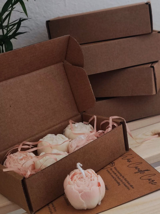 Mini Peony Candle Set