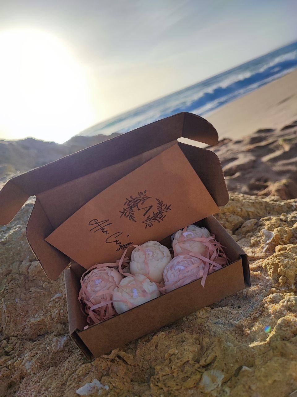 Mini Peony Candle Set
